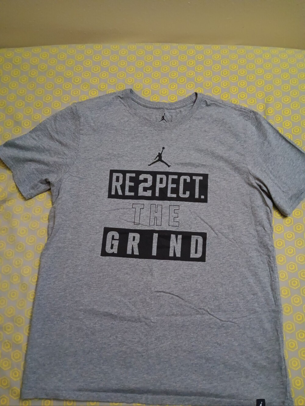 Jordan Gray Crewneck with Black Jumpman Tag